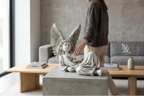 Engel 27cm Sculptuur Ontwerp Figuur Standbeeld Tuin Beelden Decoratieve Beelden