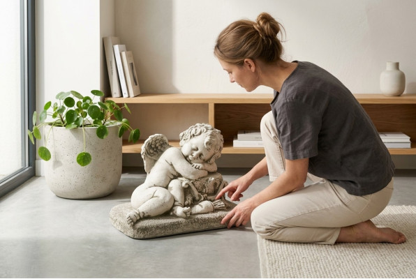Engel Kinder Sculptuur Ontwerppigurine Standbeeld Tuinbeelden Standbeelden