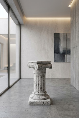 Decoratiezuil Kolommen Steen Antieke Stijl Romeinse Decoratie Witte Stand Sokkel