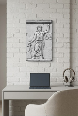 Muurreliëf Reliëf Wandafbeelding Afbeelding Afbeeldingen Justitia Decoratie Gerechtigheid Schilderij
