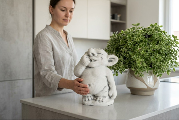 Trol 22cm sculptuur ontwerpfiguur standbeeld tuinfiguren beelden