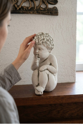 Deco grafversiering grafsteen decoratie figuur engel sculptuur God heilig