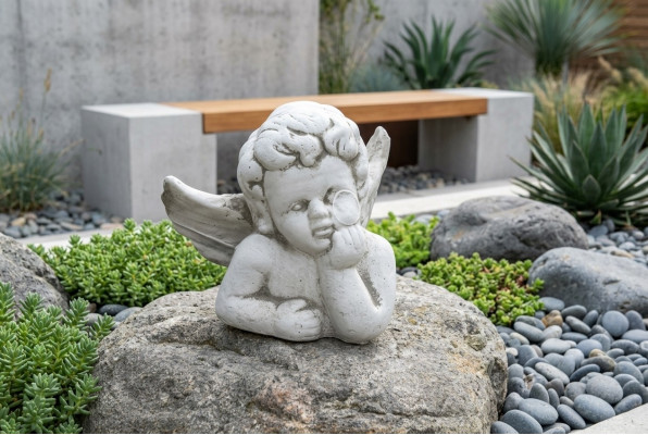 Engel 18cm Sculptuur Ontwerp Figuur Standbeeld Tuin Figuren Decoratieve Beelden