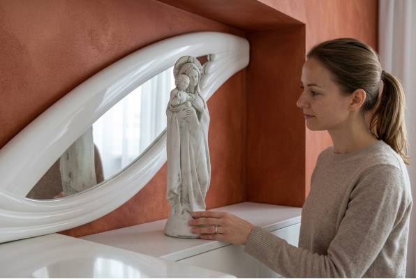 Beeld Sculptuur Maria Jezus Beelden God Heilige Figuren Standbeelden