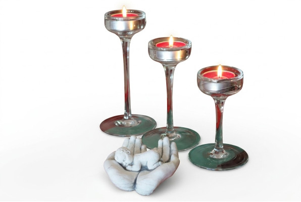 Decoratie figuur hand standbeeld baby gevoel veiligheid beelden ontwerper