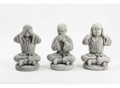 25cm Shaolin Kung Fu Beeld Standbeeld Vechtersfiguren Decoratieve Witte Beelden