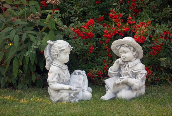 Jongen 44cm figuur standbeeld figuren sculptuur beelden tuin