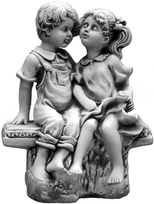 40 cm decoratieve sculptuur ontwerp figuur standbeeld grijs tuinfiguren natuur standbeelden