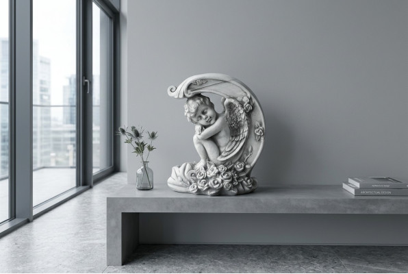 Decoratie Grafversiering Grafsteen Decoratie Figuur Sculptuur Engel God Heilig
