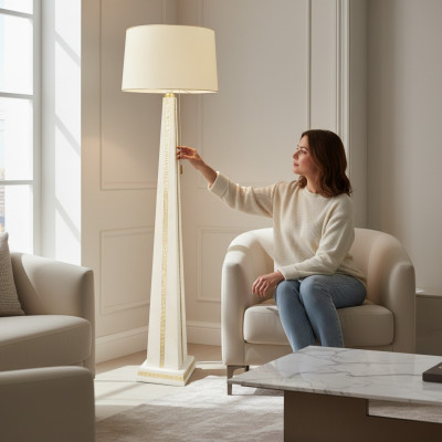 Ontwerp Staande Lamp Ontwerper Staande Lamp Lampenkap Piramide Verlichting 6910 Nieuw