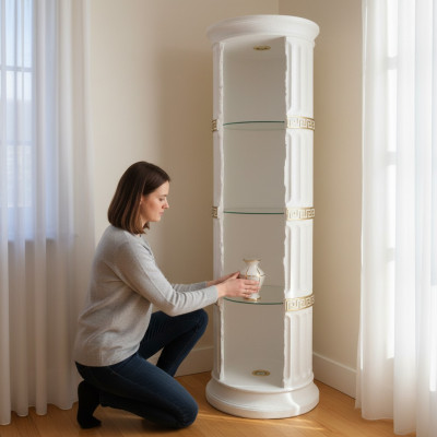 Ontwerp Vitrinekast Glaszuil Bar Vitrinekasten Planken Kast Woonkamer 1882 Nieuw