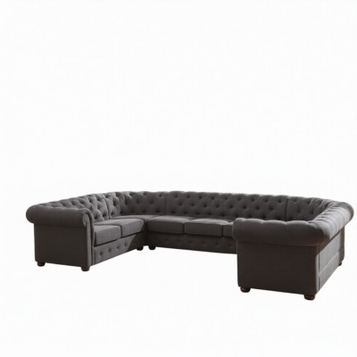 XXL Grote Chesterfield woonlandschap bank bank bekleding hoek zit U-vorm banken nieuw  XXL Groot Chesterfield woonlandschap bank bankstel hoekbank U-vorm banken nieuw