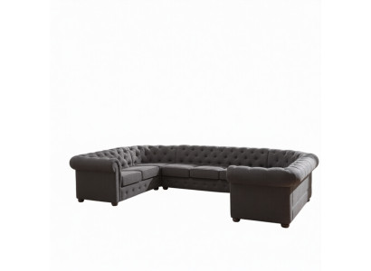 XXL Grote Chesterfield woonlandschap bank bank bekleding hoek zit U-vorm banken nieuw  XXL Groot Chesterfield woonlandschap bank bankstel hoekbank U-vorm banken nieuw