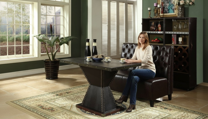 Chesterfield Bank Bank Bank Bruin Wachtkamer Woonkamer Kantoor Banken