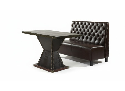 Chesterfield Bank Bank Bank Bruin Wachtkamer Woonkamer Kantoor Banken