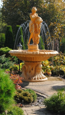 Fontein Tuinvijver Bron 155cm Stenen fontein Tuinfontein Fontein Nieuw