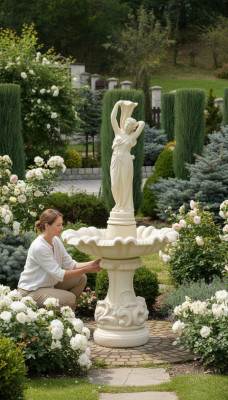 Fontein Tuinvijver Fontein 192cm Stenen Fontein Tuinfontein Fontein Nieuw