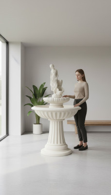 Zierfontein Spuitfontein 162 cm Sculptuur Fontein Decoratie Tuin Fontein Vijver Nieuw