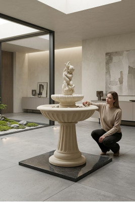 Zierfontein, fontein 150cm sculptuur fontein decoratieve tuin fontein vijver nieuw  Decoratieve fontein, fontein van 150 cm, sculptuur fontein, decoratieve tuin fontein vijver nieuw