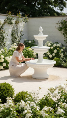 Zierbrunnen Fontein Sculptuur Fontein Decoratie Tuin Fontein Vijver Nieuw 186 cm
