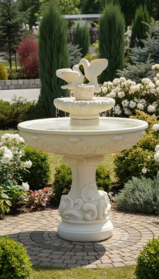 Springbrunnen Froschbrunnen Brunnen Steinbrunnen Gartenbrunnen Fontaine 155cm  Fontein Kikkerfontein Fontein Stenen fontein Tuinfontein Fontein 155cm