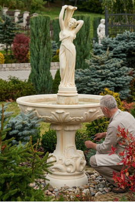 Zierfontein Fontein 180cm sculptuur fontein decoratie tuinfontein vijver nieuw  Sierfontein Fontein 180cm sculptuur fontein decoratie tuinfontein vijver nieuw