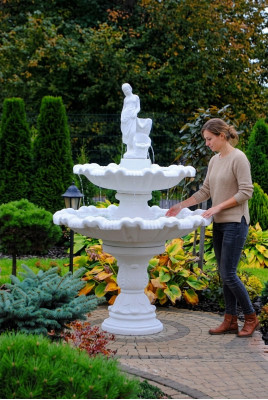 Versierde fontein figuur fontein decoratie tuin fontein vijver 197 cm.   Versierde fontein figuur fontein decoratie tuin fontein vijver 197 cm.