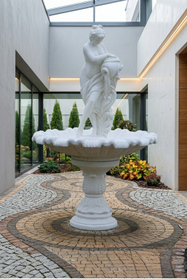 Zierspringbrunnen Springbrunnen Skulptur Brunnen Dekoration Gartenbrunnen Teich Neu 229 cm