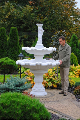 Zierfontein Spuitfontein Figuur 197cm Fontein Decoratie Tuin Fontein Vijver