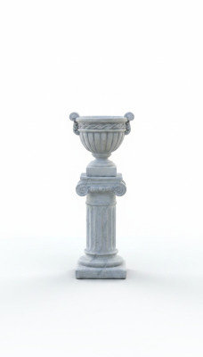Zuilen zuil voor figuurdecoratie sculptuur beeld standbeeld terrasontwerp tuin.
