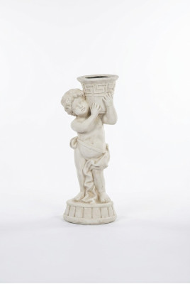 Beeld standbeeld met bloemenvaas doos standbeelden sculpturen tuin