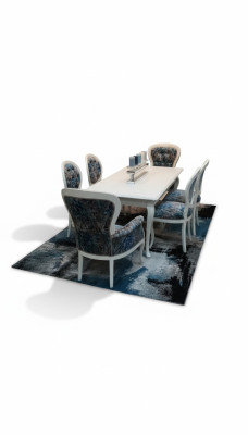 Eettafel ontwerper stoelen set van 6 stoelen met tafel