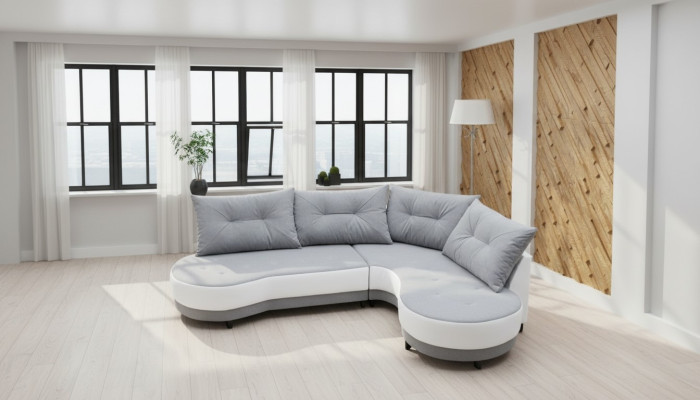 Poef bank Loungesofa Bank Zithoek Woonkamer met kussens Bank L-vorm