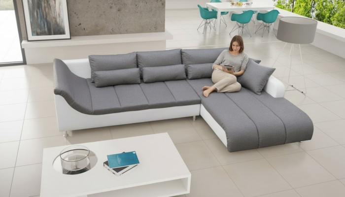 Slaapbank hoekbank bank bedfunctie bekleding hoek slaapfunctie nieuwe set