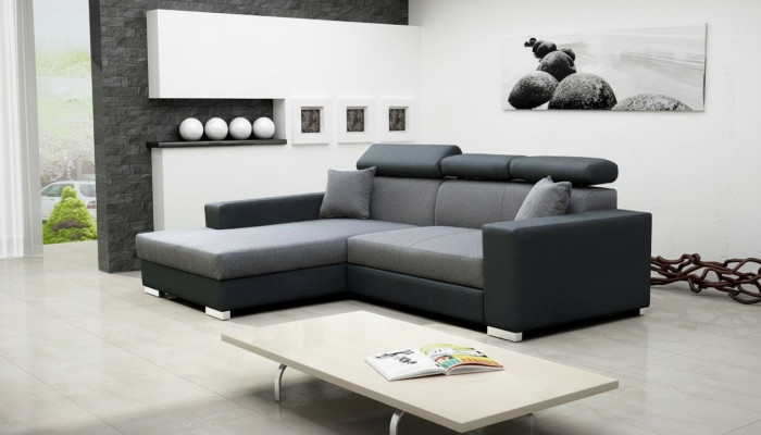 Slaapbank hoekbank bankbed-functie bekleding hoekbank bankstellen slaapfunctie