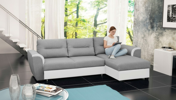 Slaapbank Hoekbank Gestoffeerd Hoekbed Nieuw Slaapfunctie Set