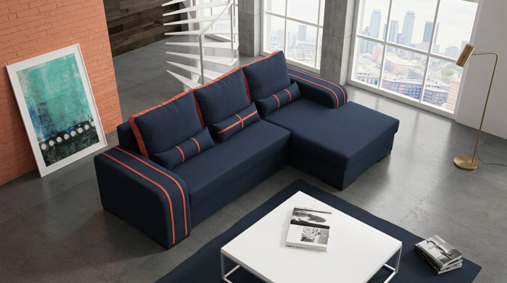 Slaapbank Hoekbank Bankstellen Bank met slaapfunctie en bekleding - Moderne set met slaapfunctie