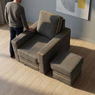 Bankstel 1 zits bank Designer textielbanken stofferen Nieuw Moderne fauteuil