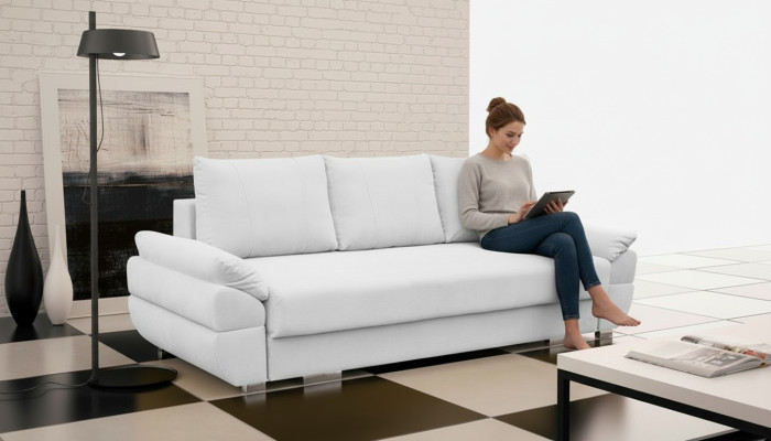 Designer 3-zits bank bank gestoffeerde banken banken 3-zits textiel slaapbank bed