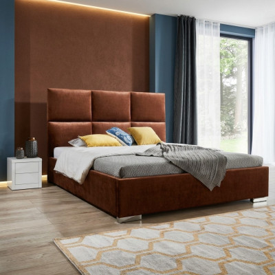 Ontwerp Bedden Luxe Fluweel Bekleed Bed Hotel Dubbel Nieuw XXL