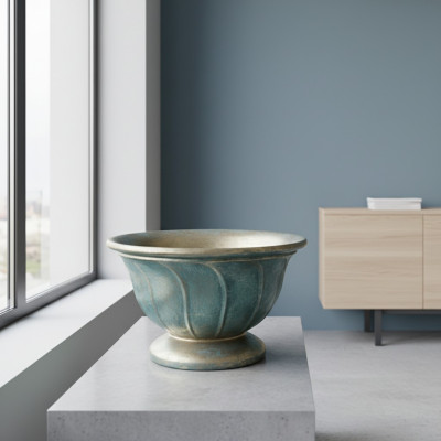 Antieke stijl bloemenvaas vintage vazen decoratie potten schaal kelk turkoois groen