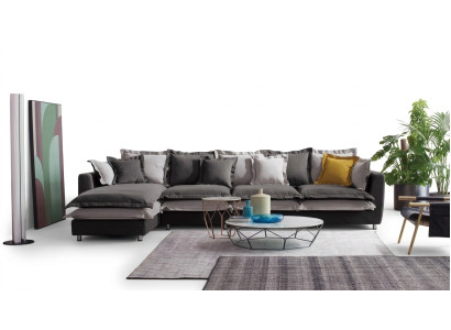 Eckbankstel Stoff Sitzpolster Bankstel Set Woonkamer Landschap Sofa's
