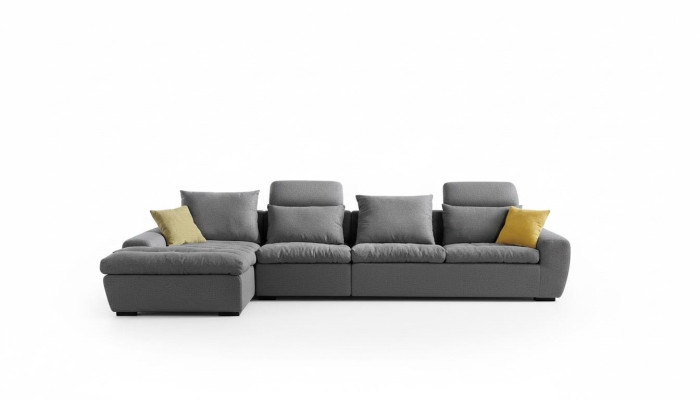 Bankhoekbank ontwerper hoekbank woonlandschap set textiel