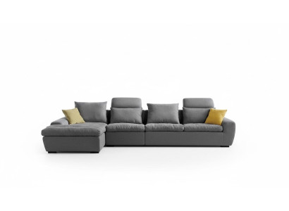 Bankhoekbank ontwerper hoekbank woonlandschap set textiel