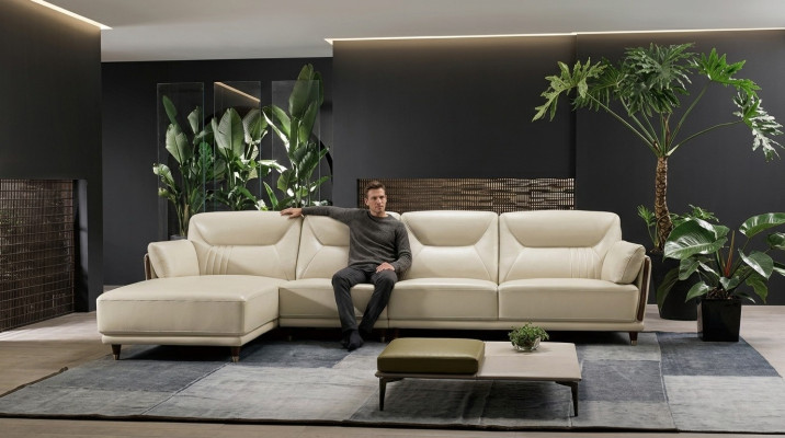 Italiaans design hoekbank zitkussen hoek set bankstellen hoekleer