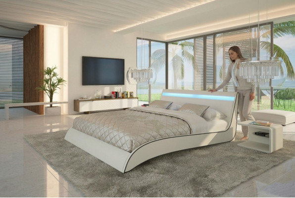 Designbedden Dubbel Huwelijk Modern Hotel Frame Slaapkamer Leer