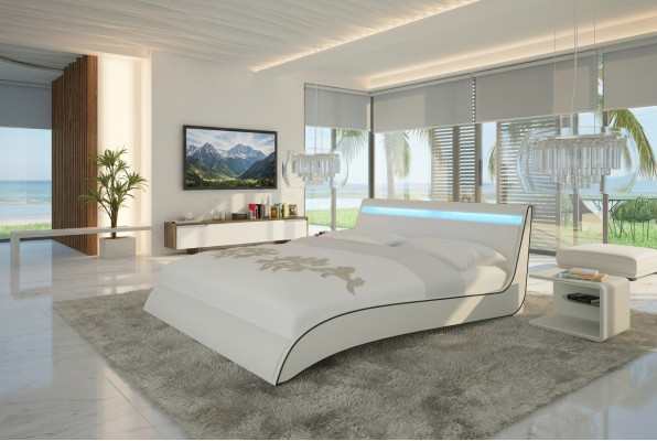 Designbedden Dubbel Huwelijk Modern Hotel Frame Slaapkamer Leer
