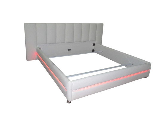 Leder Design Bed Dubbel Luxe Huwelijk Moderne Hotel Frame Slaapkamer