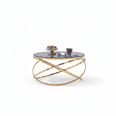 Bank Tafel Ronde tafels Ronde bank Metaal Glas Bijzettafel Ontwerper