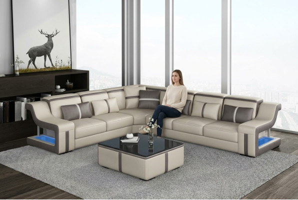 XXL Hoekbank Bank Hoek Stof Woonkamerbank Bank Tafel Bekleding Stoel Leer  -  XXL Hoekbank Bank Hoek Stof Woonkamerbank Bank Tafel Bekleding Stoel Leer